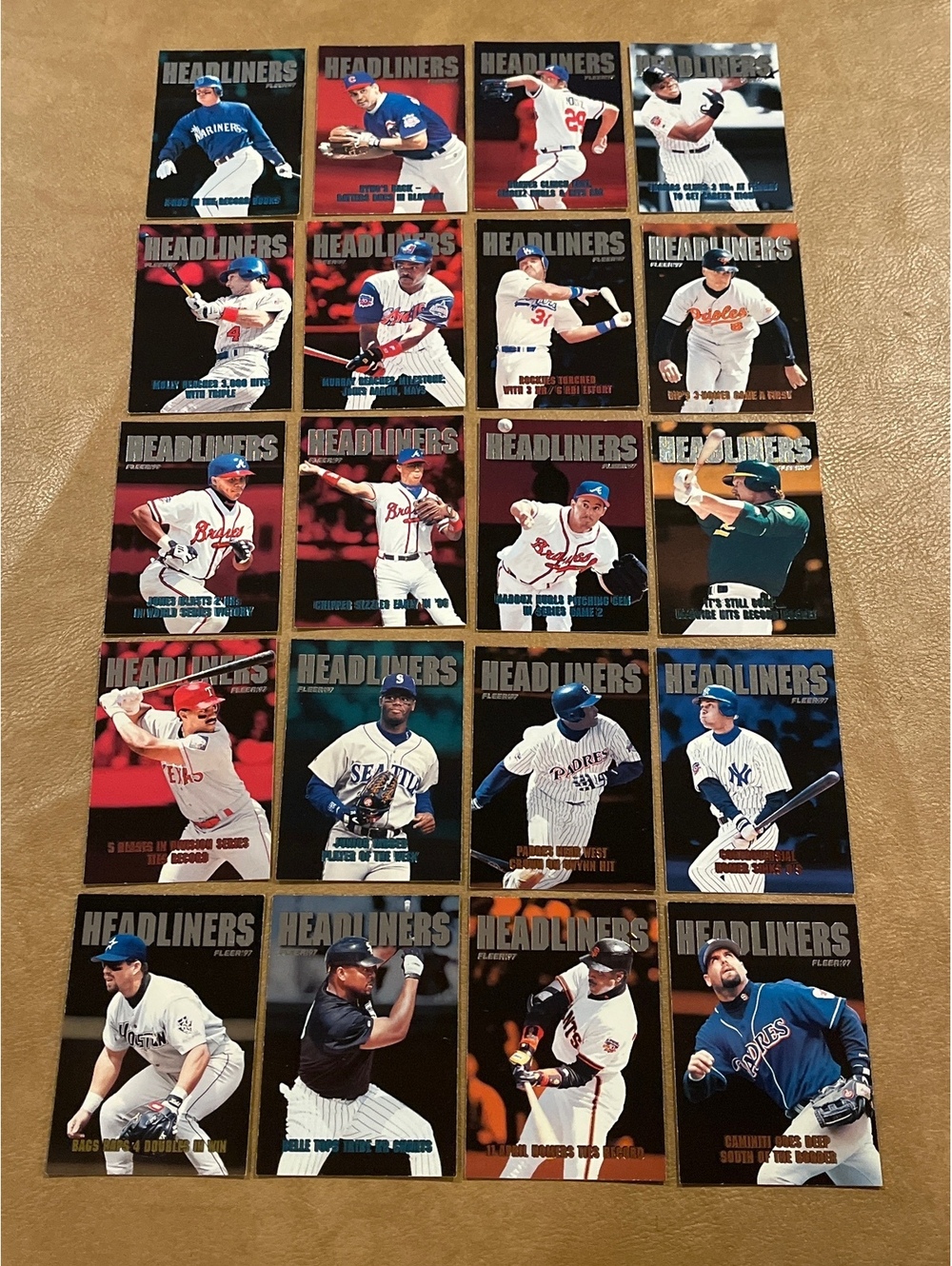 1997 Fleer Headliners 1-20 Complete Set